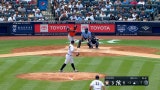 Yordan Alvarez smashes a two-run home run to right field to help the Astros extend their lead over the Yankees