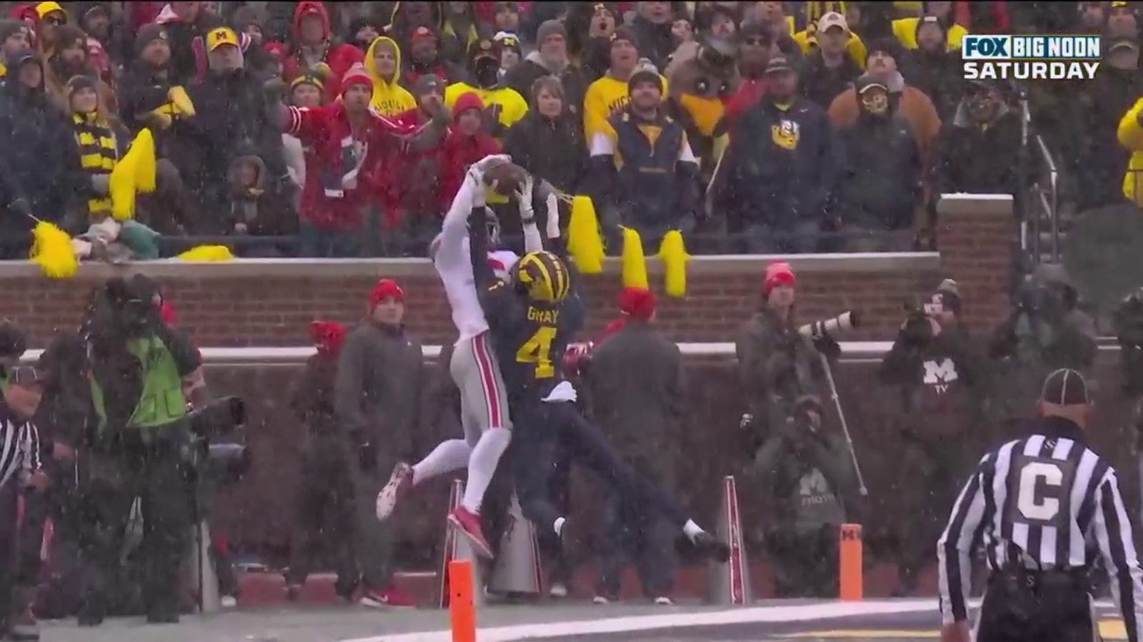 Garrett Wilson makes spectacular leaping grab to give Ohio State 10-7 lead