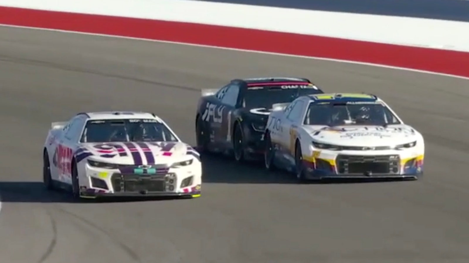 Ross Chastain, AJ Allmendinger and Alex Bowman battle it out in wild finish at COTA