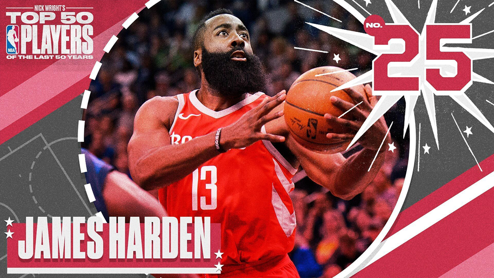 James Harden is No. 25 on Nick Wright's Top 50 NBA Players of the Last 50 Years
