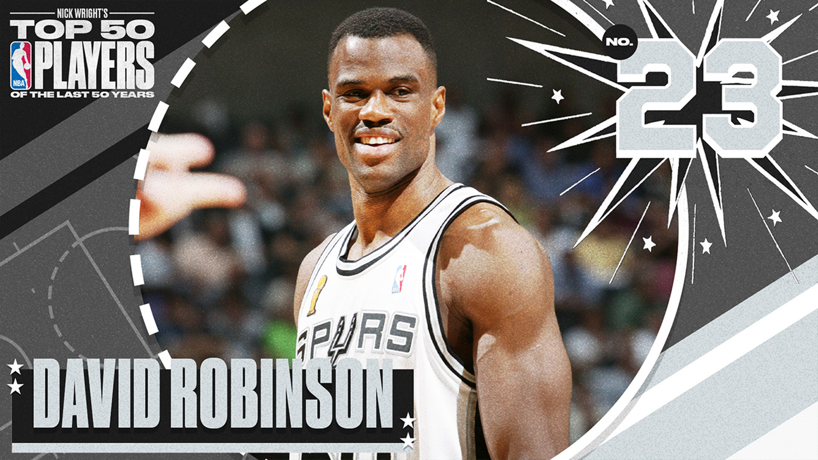 David Robinson is No. 23 on Nick Wright's Top 50 NBA Players of the Last 50 Years