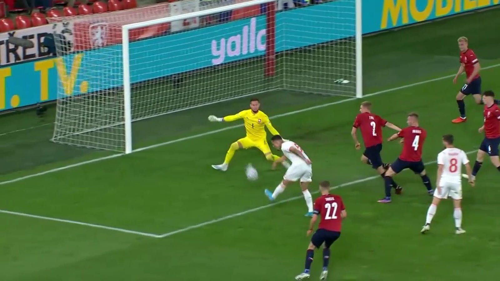 Stunning Switzerland sequence leads to a top shelf goal from Noah Okafor
