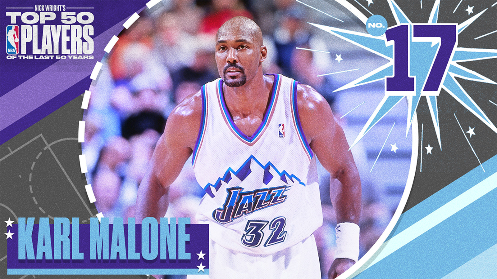 Karl Malone is No. 17 on Nick Wright's Top 50 NBA Players of the Last 50 Years
