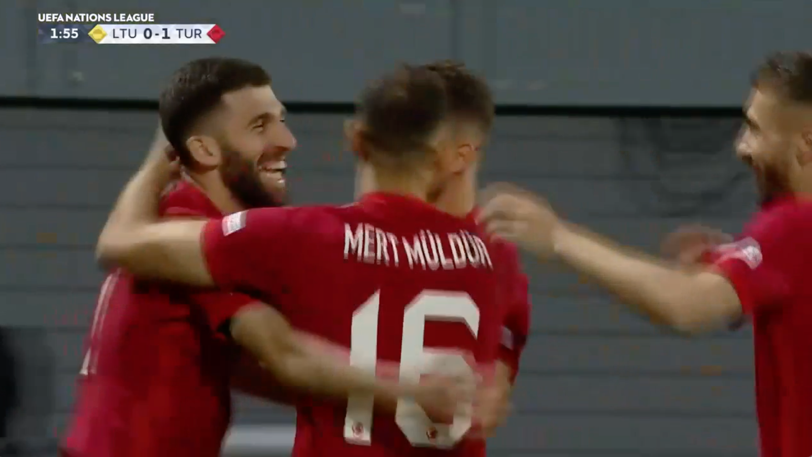 土耳其在前兩分鐘的聯賽中以 1-0 戰勝立陶宛 I UEFA Nations League