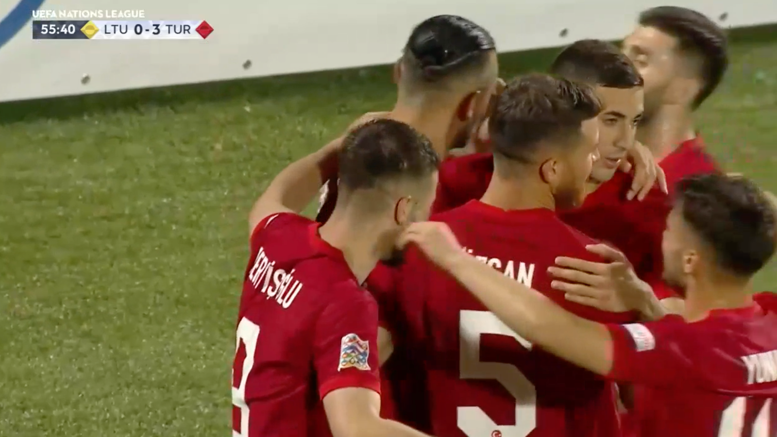 Serdar Dursun scores on penalty kick to give Turkey 3-0 lead over Lithuania I UEFA Nations League