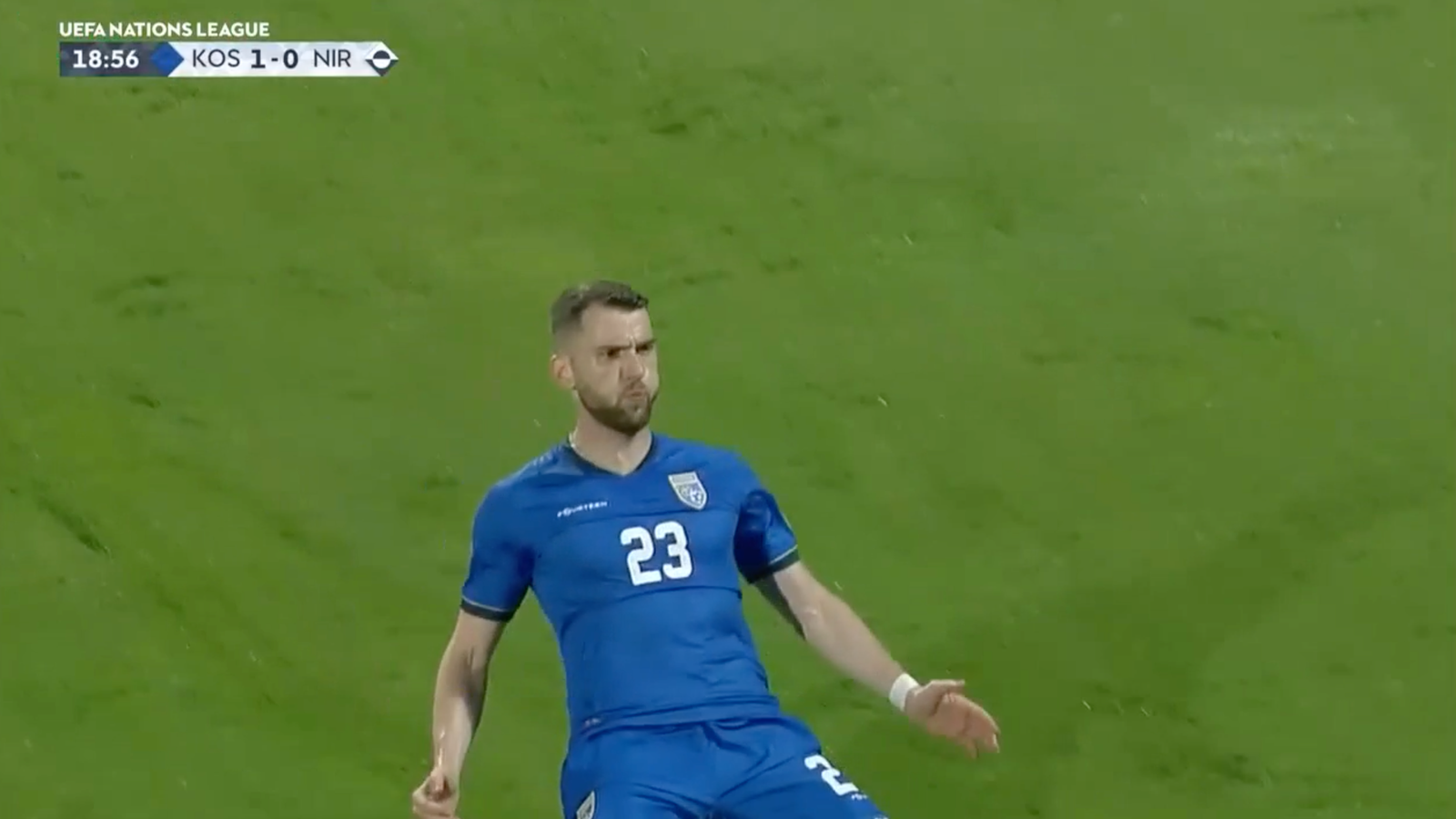 Zymer Bytyqi gives Kosovo an early 2-0 lead over Northern Ireland