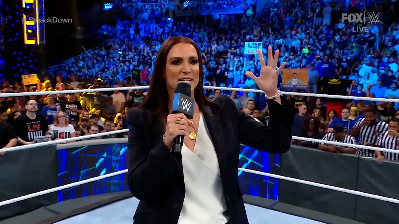 Stephanie McMahon addresses Vince McMahon's retirement on SmackDown