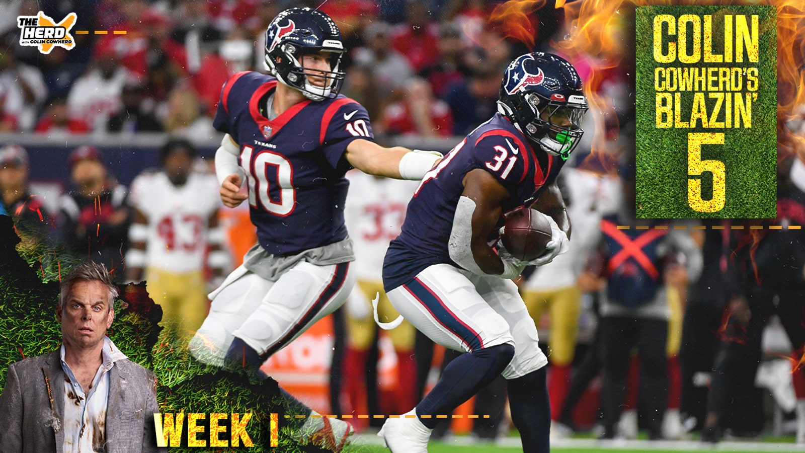 Blazin 5: Texans, Vikings highlight Colin's Week 1 pick