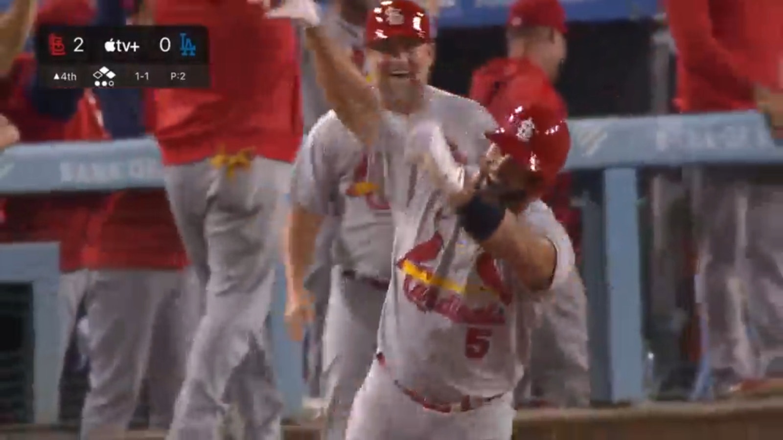 Cardinals' Albert Pujols hits second homer against Dodgers