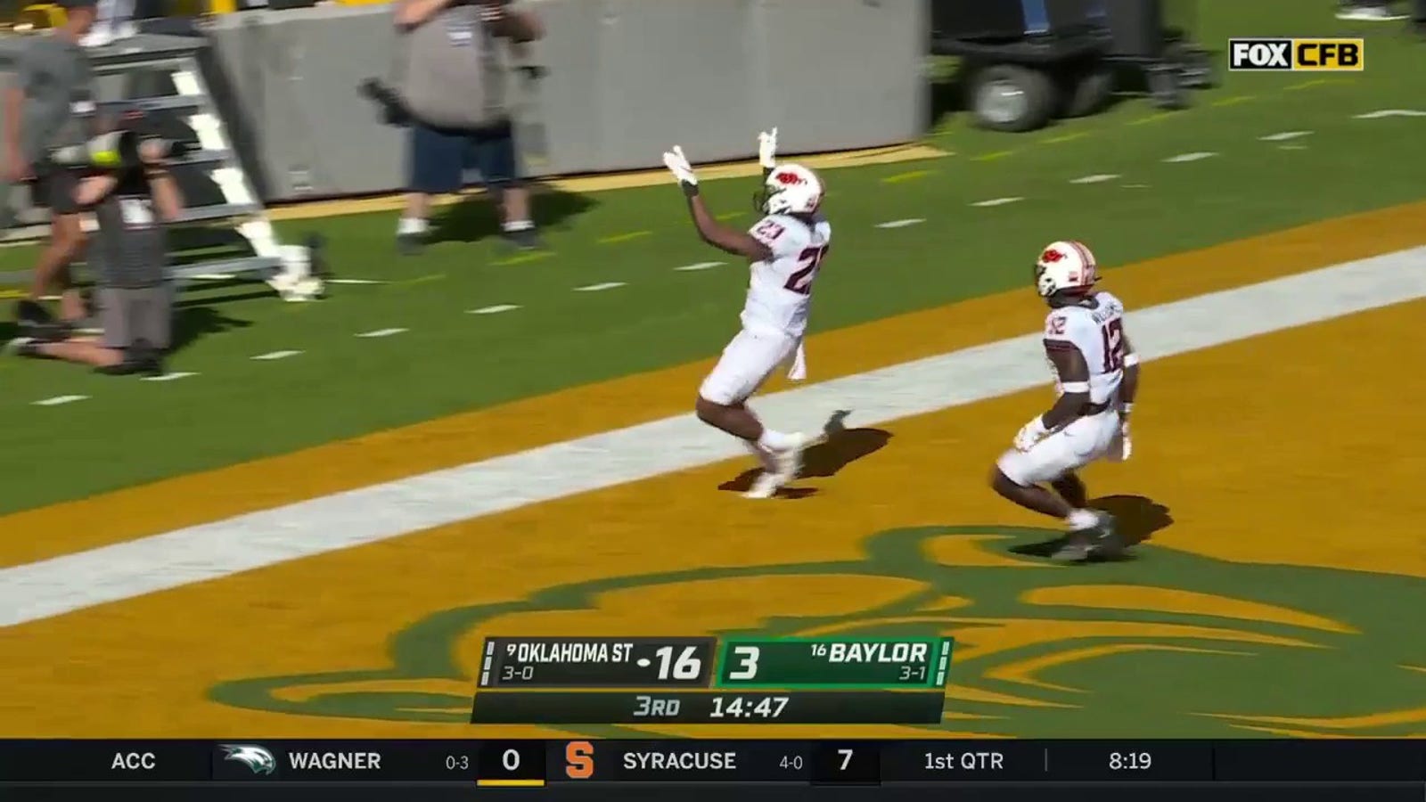 Oklahoma leads Baylor, 23-3