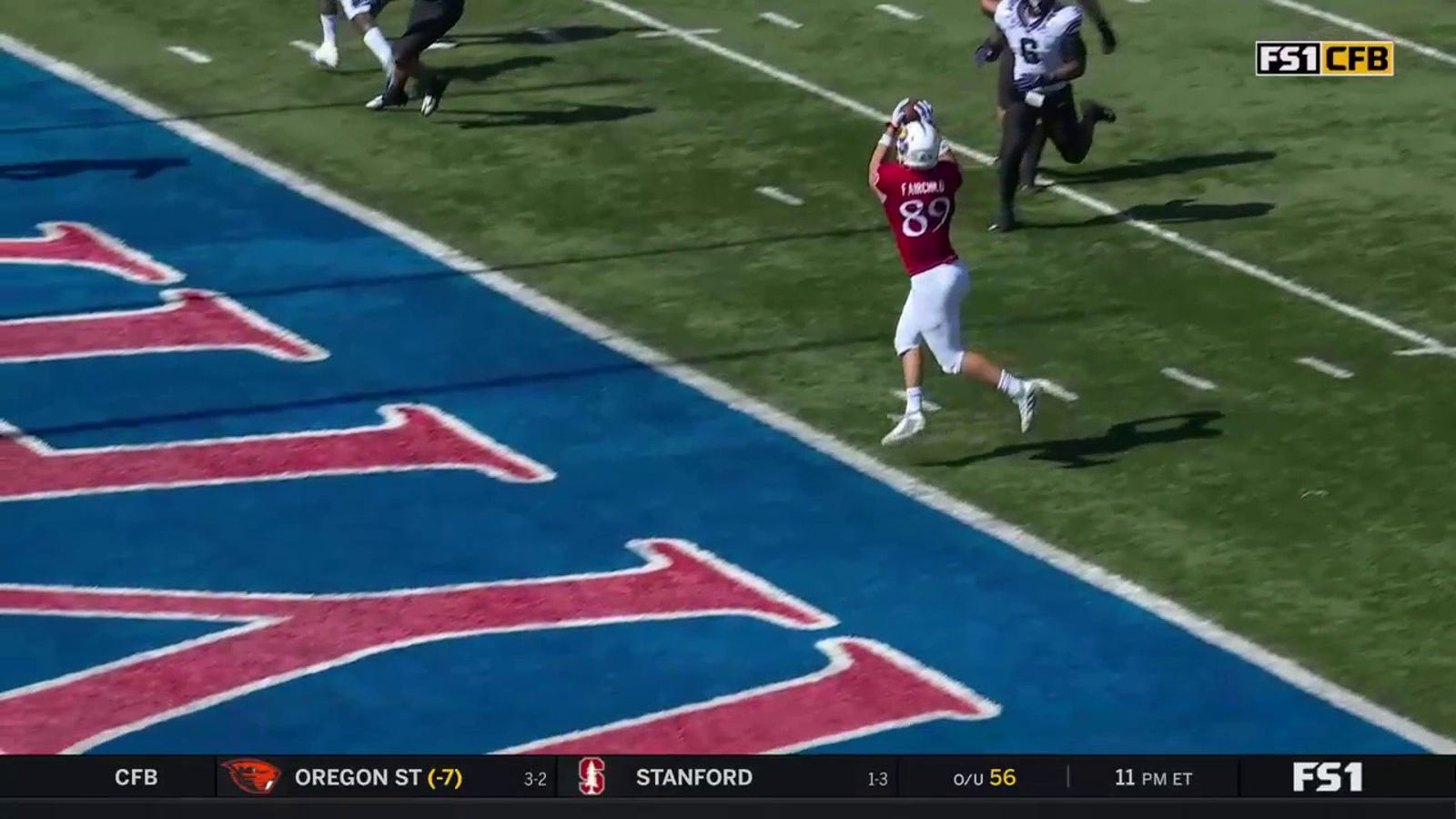 Kansas backup QB Jason Bean throws a TD to Mason Fairchild