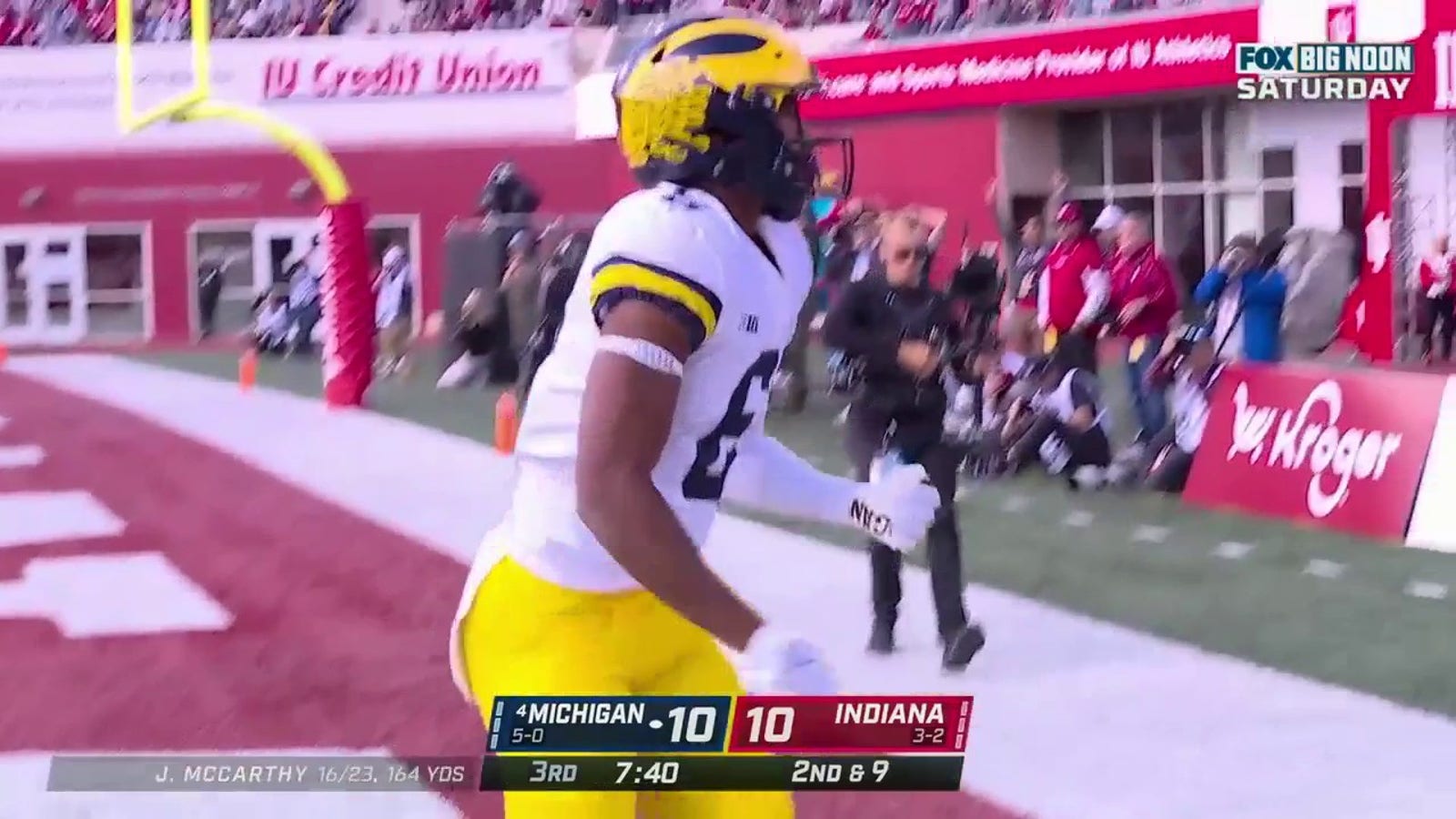 JJ McCarthy connected with Cornelius Johnson for a 29-yard TD.