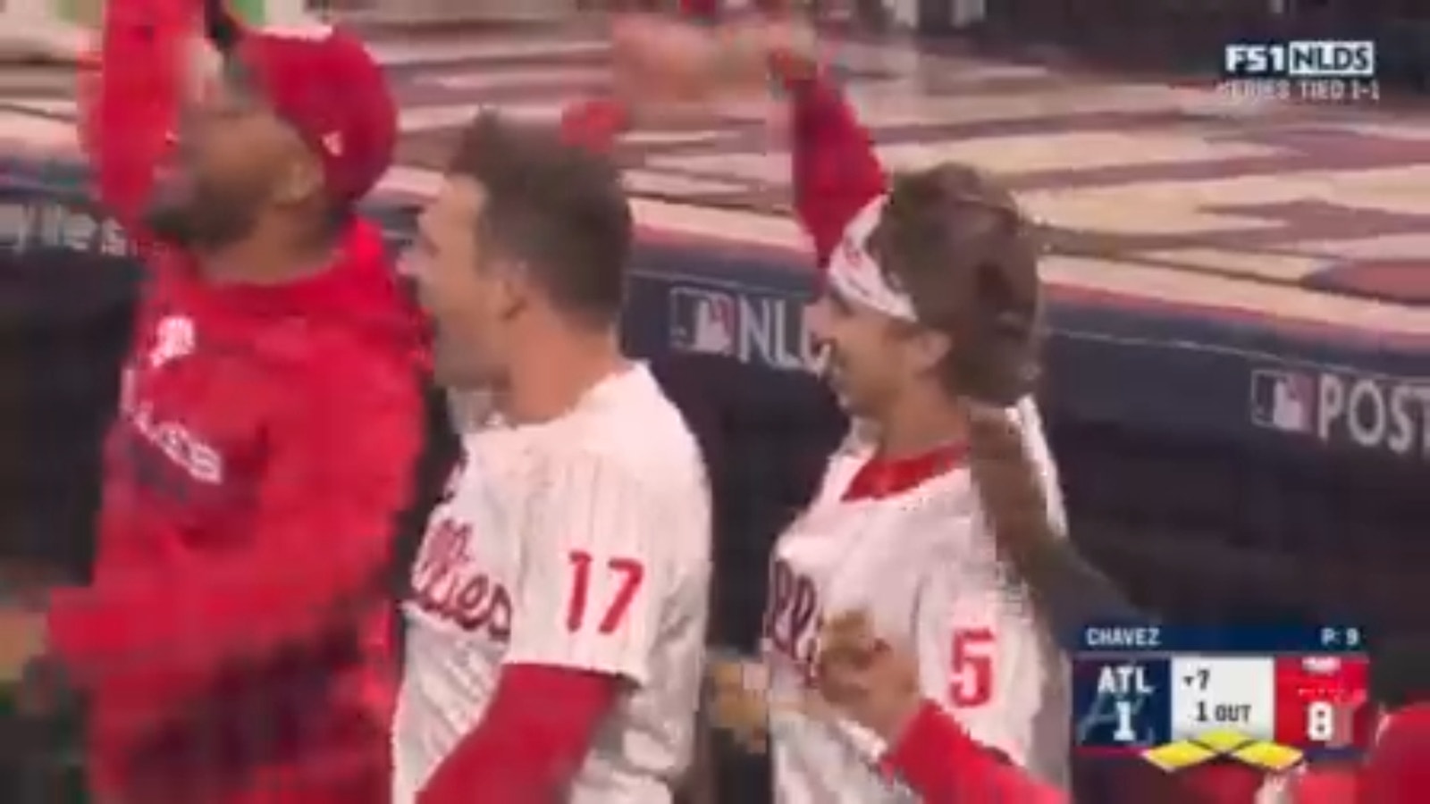 Phillies take a 9-1 lead after Bryce Harper's RBI