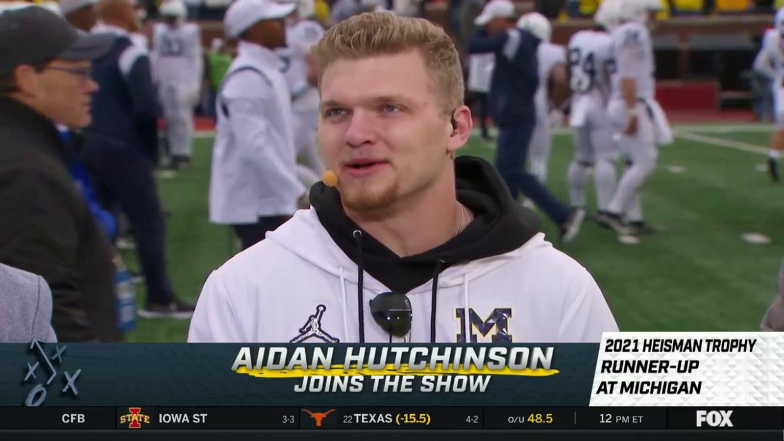 Aidan Hutchinson joins the set to talk Michigan's matchup with Penn State and the Detroit Lions' season.