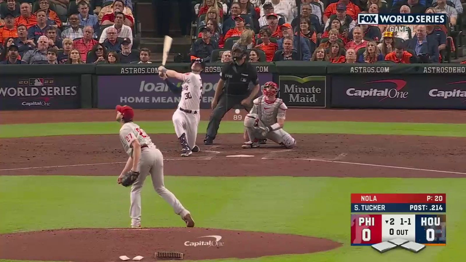 Kyle Tucker puts the Astros on the board with the first World Series homer