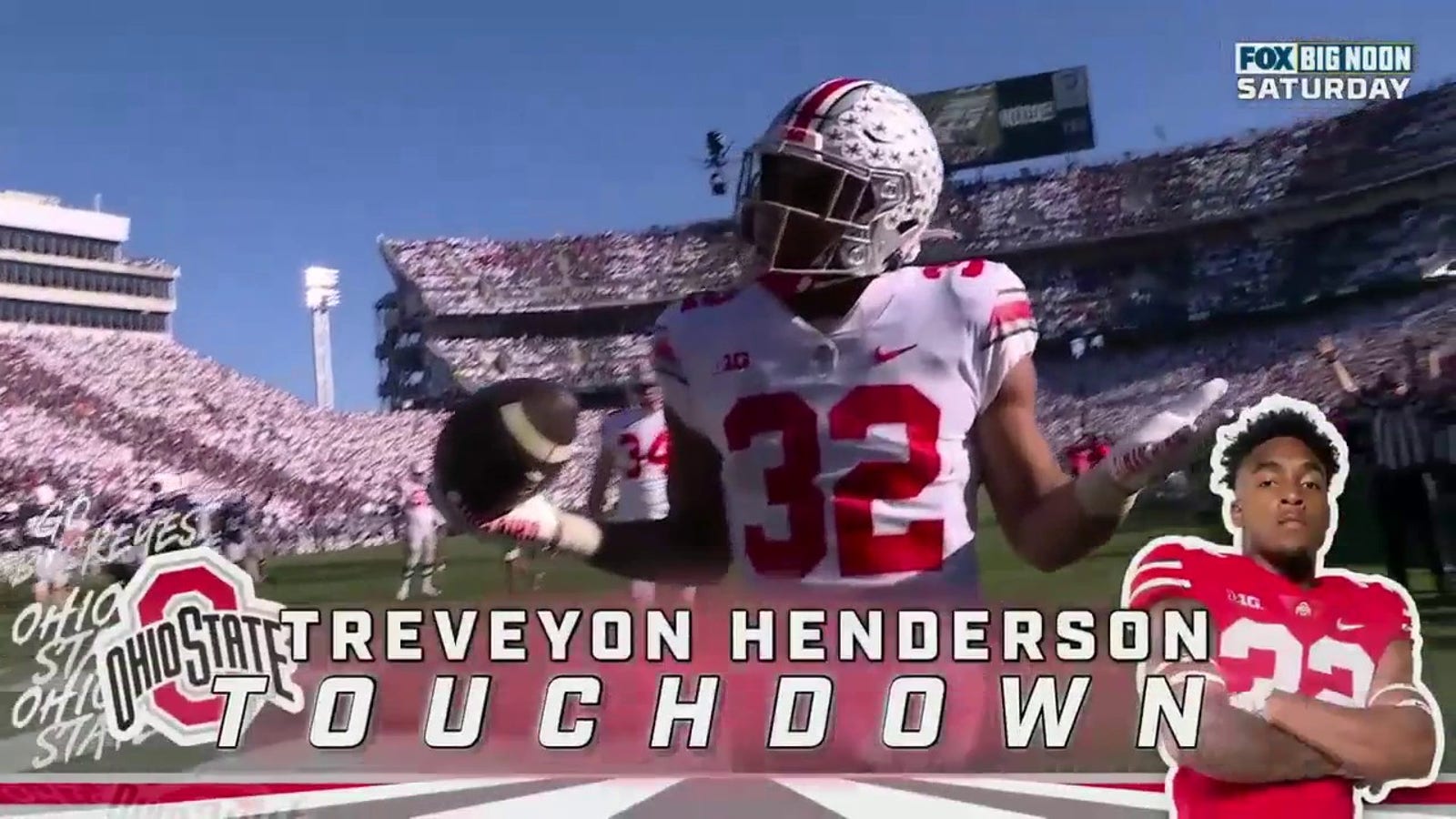 Ohio State takes a 36-24 lead after TreVeyon Henderson's seven-yard rushing TD