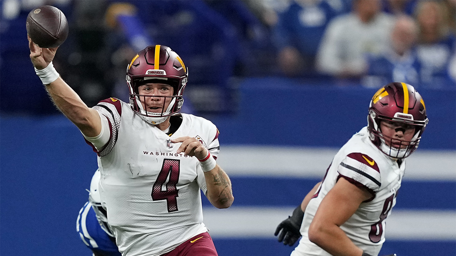 Taylor Heinicke leads the Commanders in a game-winning drive to defeat the Colts 17-16