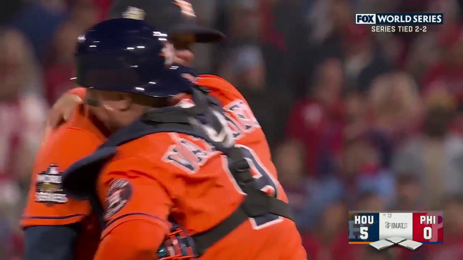 The final out of the combined no-hitter