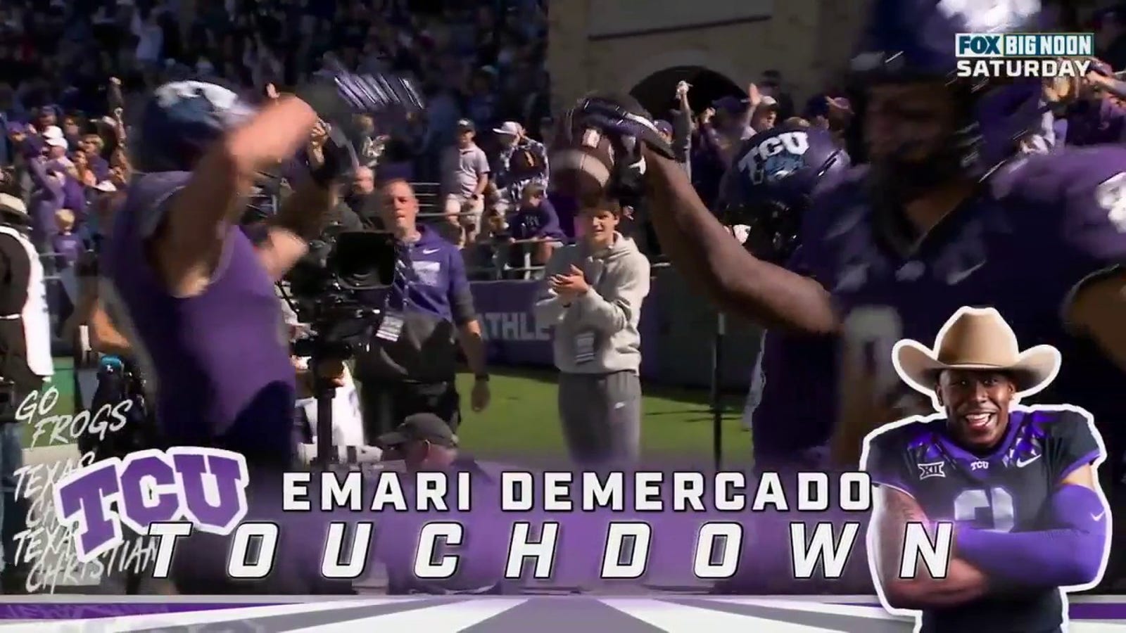 Max Duggan finds Emari Demercado for TD