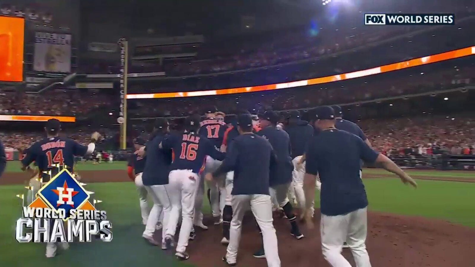 The Astros celebrate the title