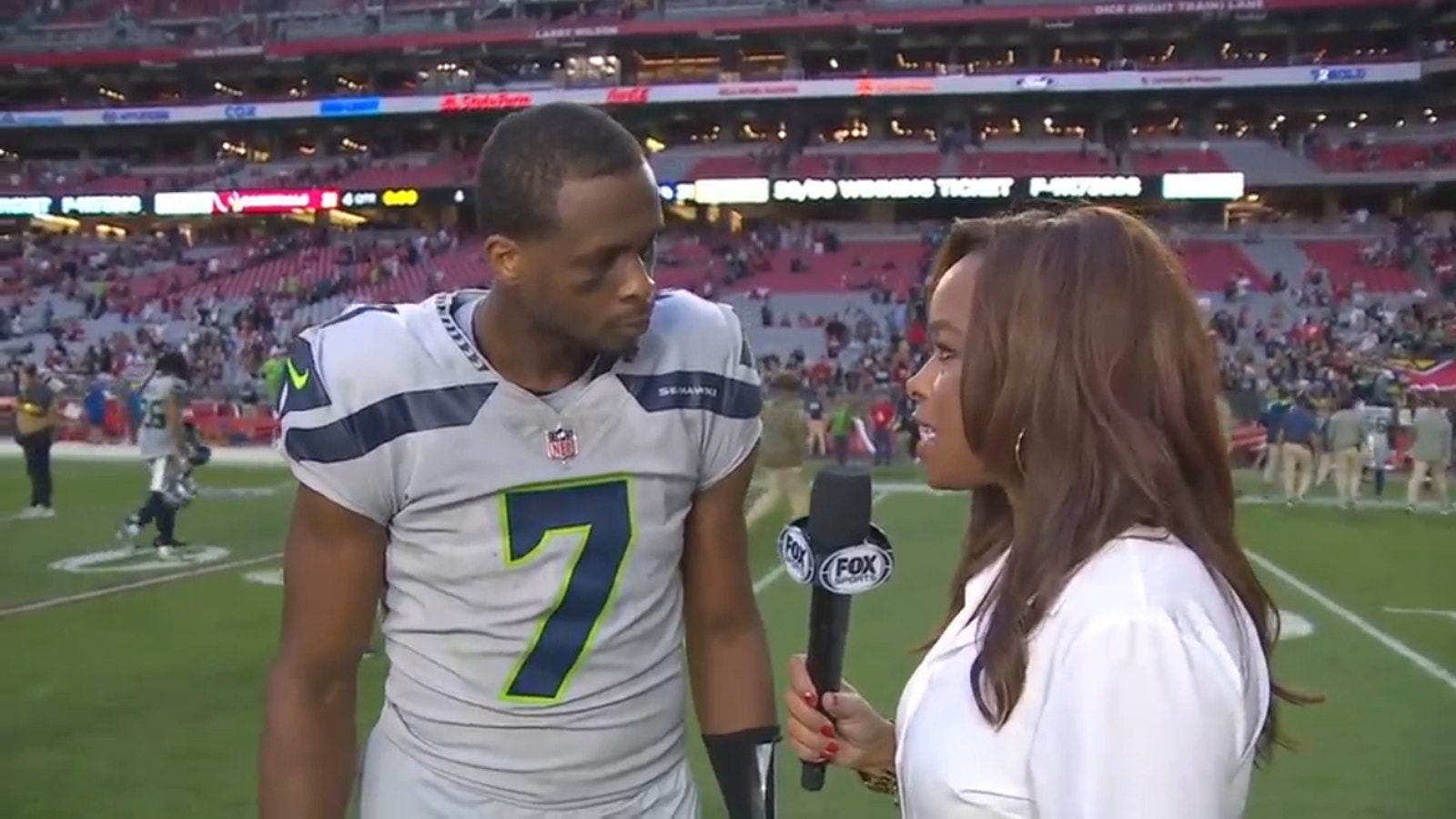 Geno Smith on how the Seahawks kept fighting to secure the win against the Cardinals