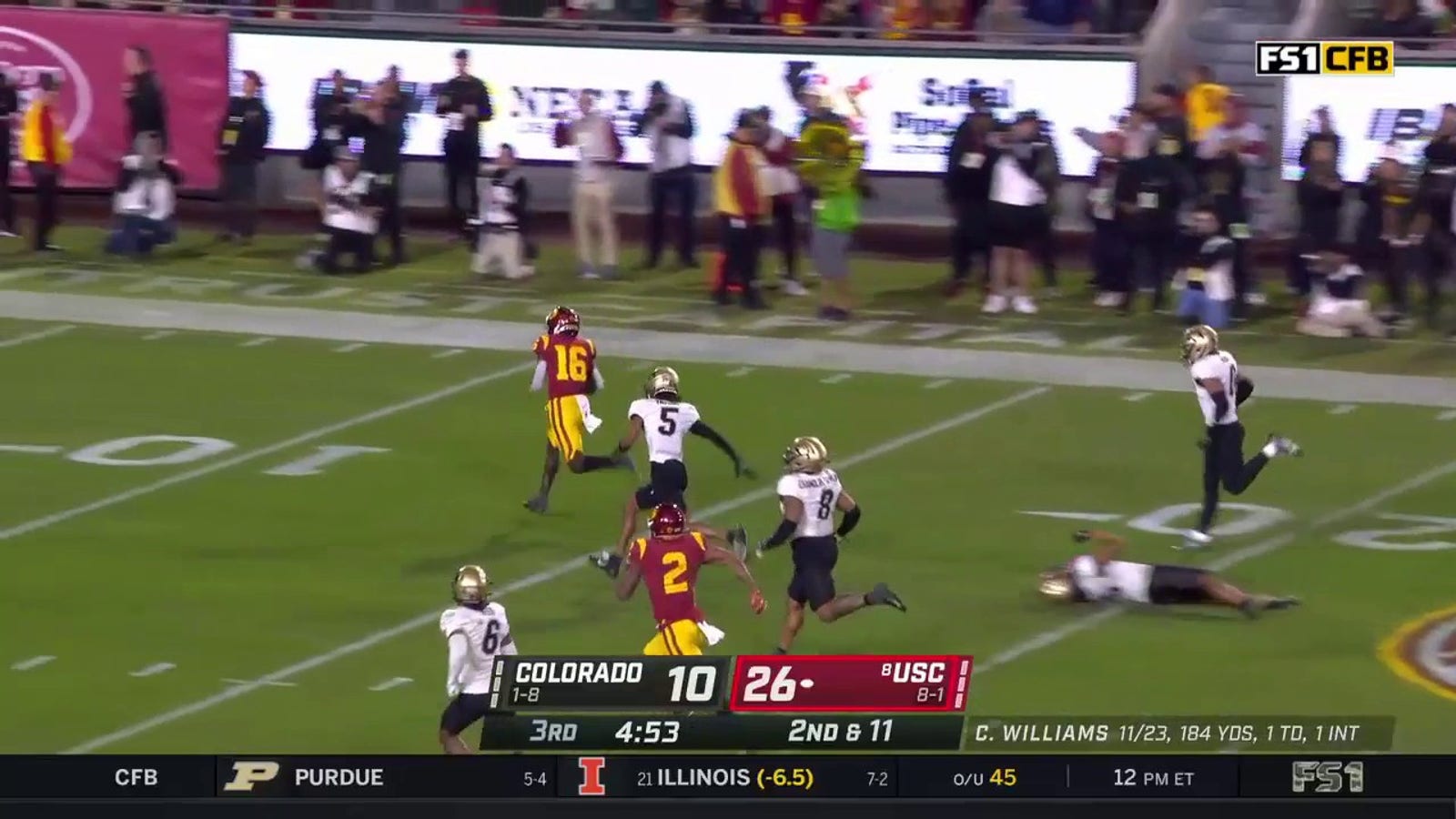 Caleb Williams finds Tahj Washington for 61-yard TD