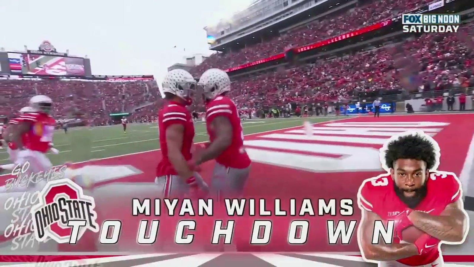 Miyan Williams dashes for long TD