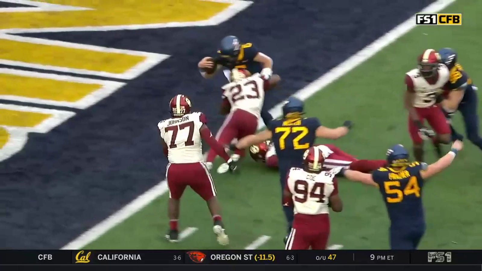 Garrett Greene takes it himself to get West Virginia on the board