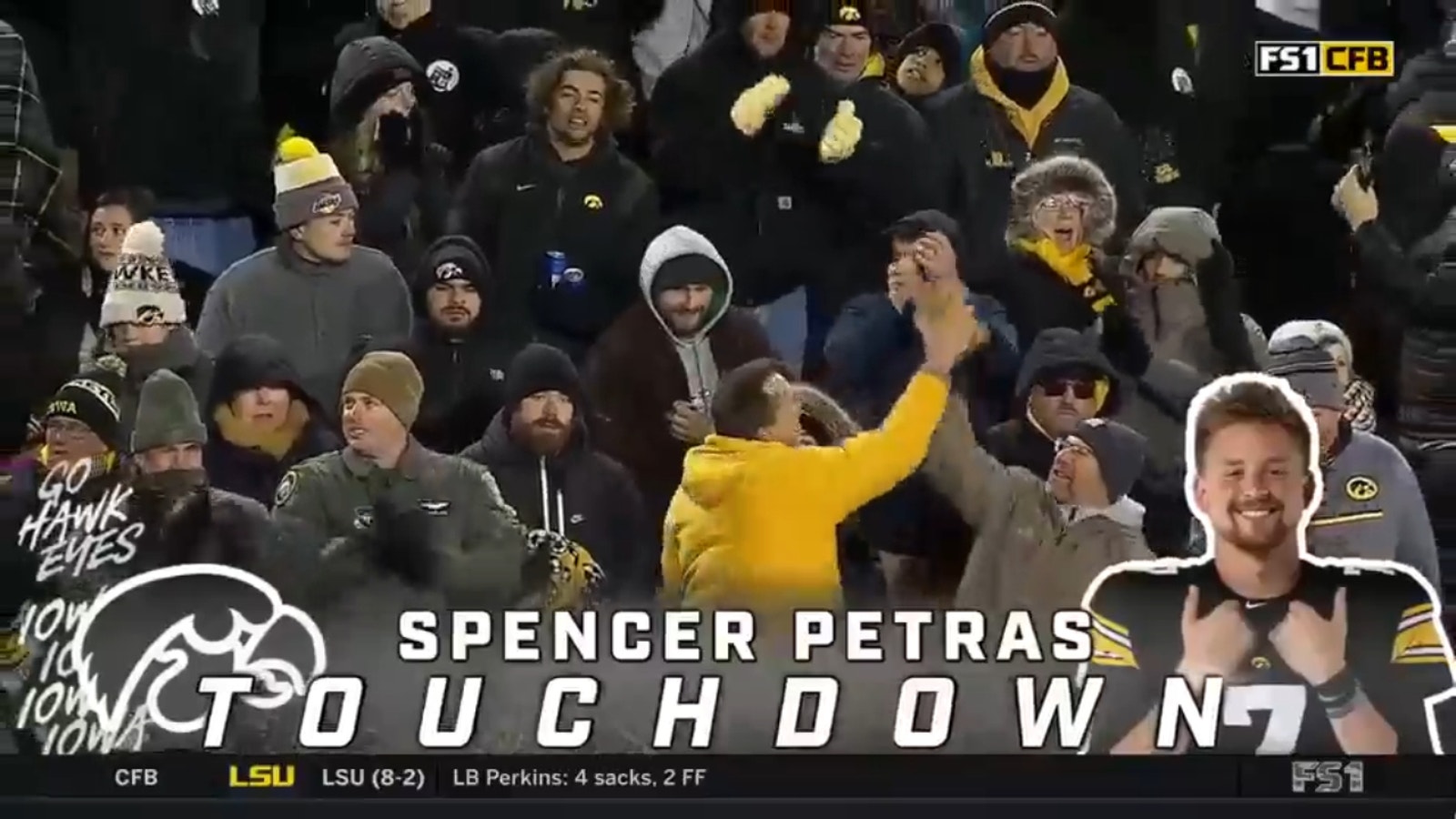 Spencer Petras puts Iowa up 21-10
