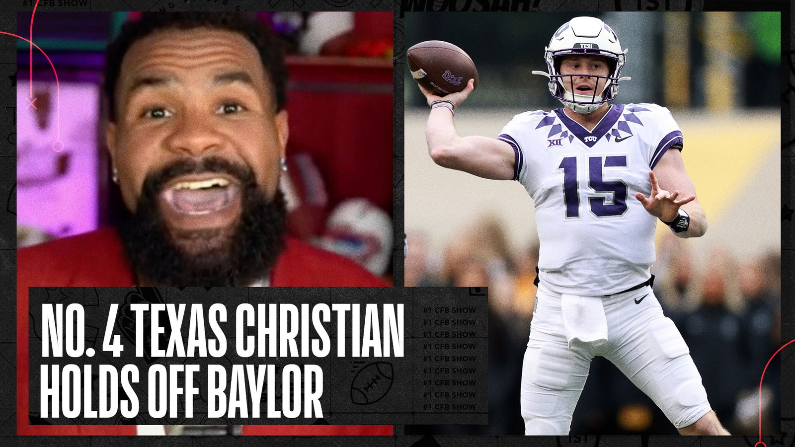 #4 Texas Christian stuns Baylor 29-28 |  The number one college football show