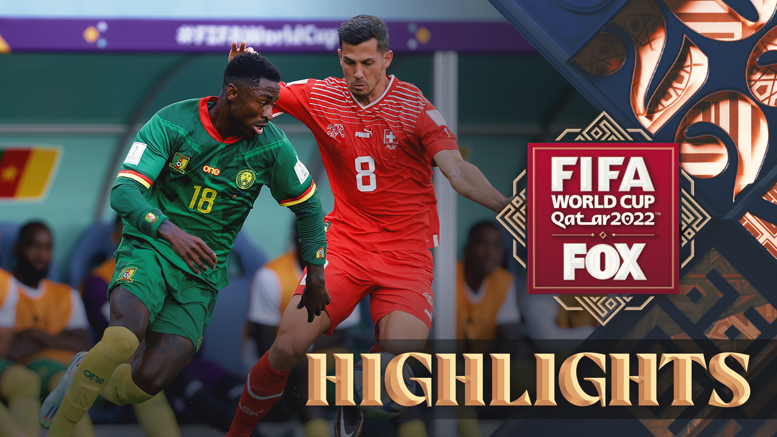 Suíça x Camarões em destaque |  Copa do Mundo Fifa 2022