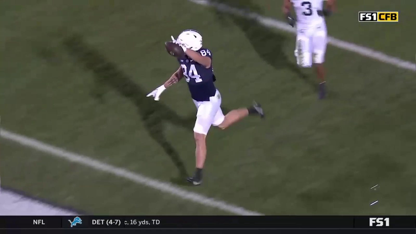 Keandre Lambert-Smith hits Theo Johnson on the trick play