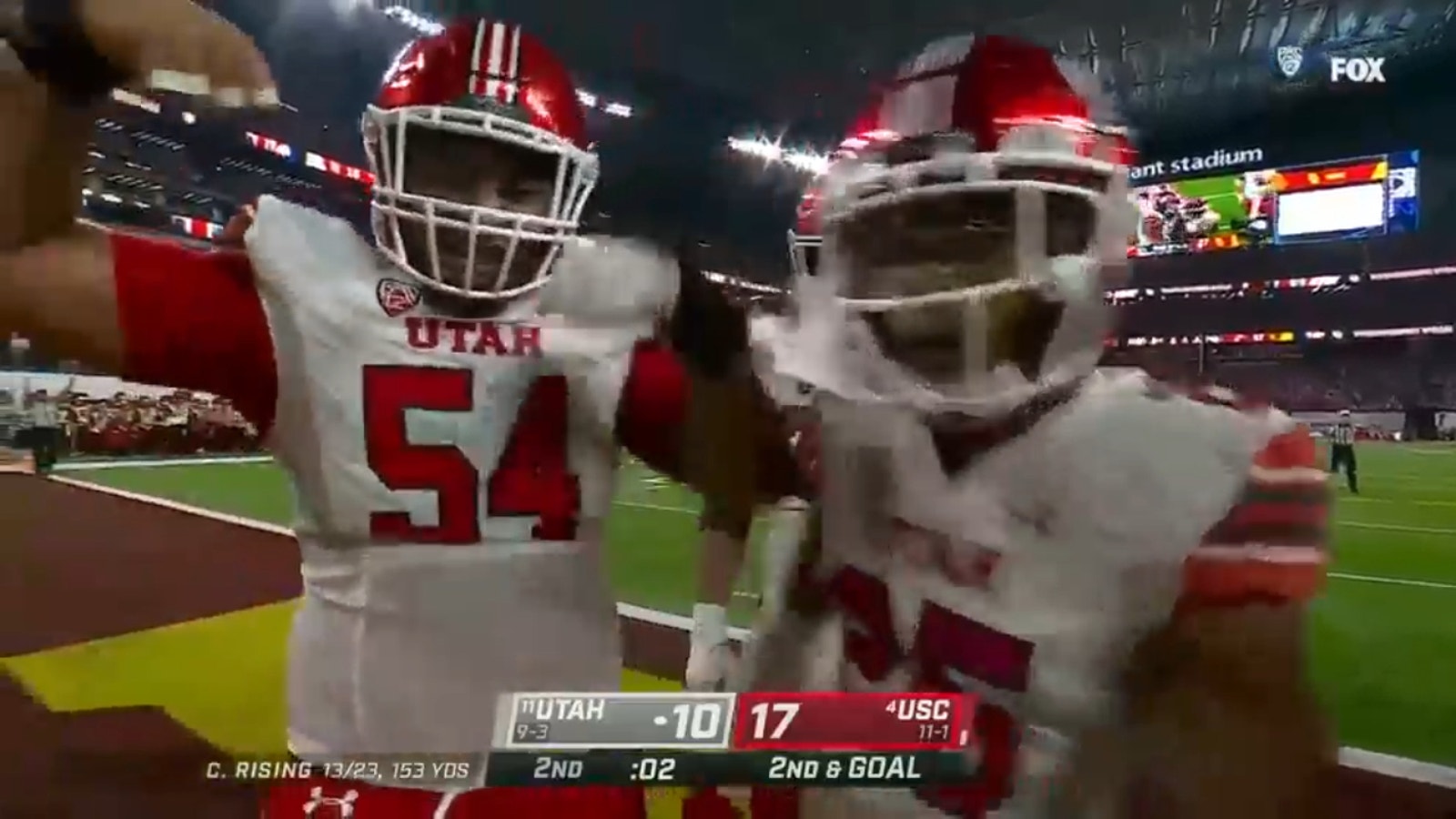 Cameron Rising de l'Utah trouve Jaylen Dixon pour le TD