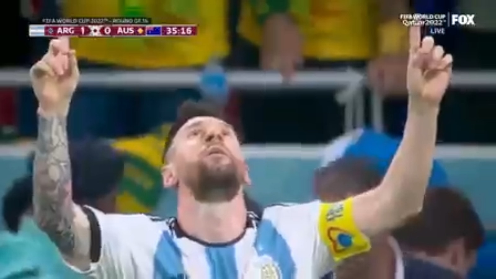 Lionel Messi puts Argentina on the board in the 35'