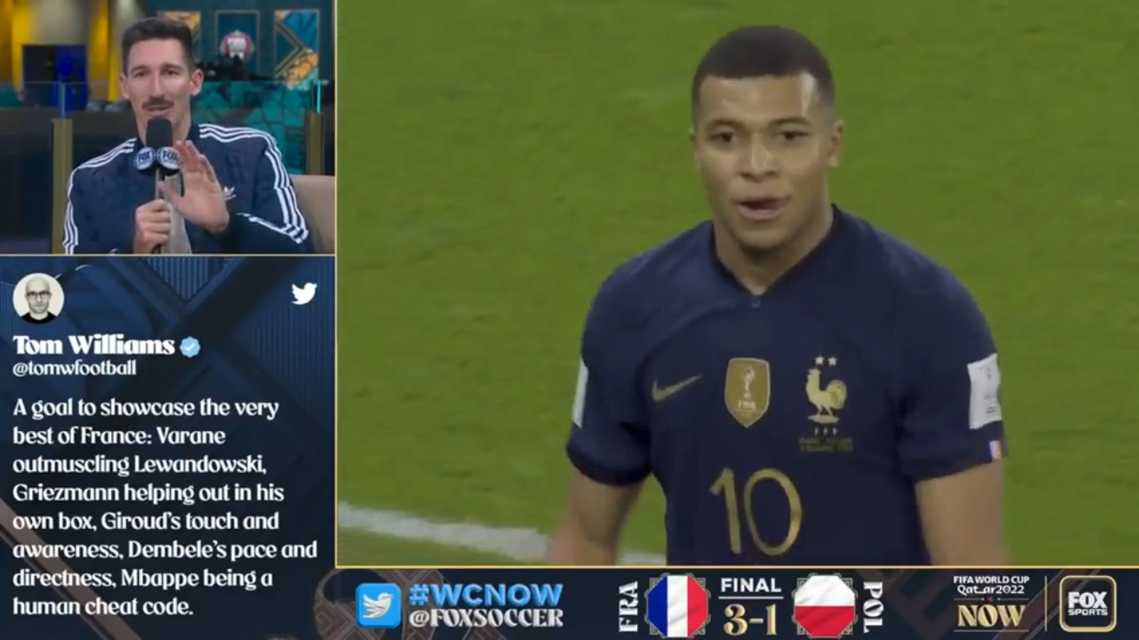 The 'FIFA World Cup Now' crew on France being major contenders in the quarterfinals after beating Poland