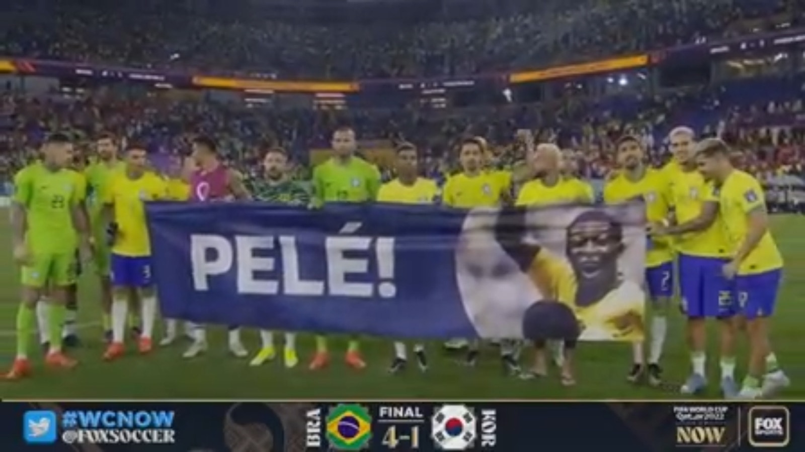 Brazil honors Pelé on field after 4-1 win over South Korea in the 2022 FIFA World Cup