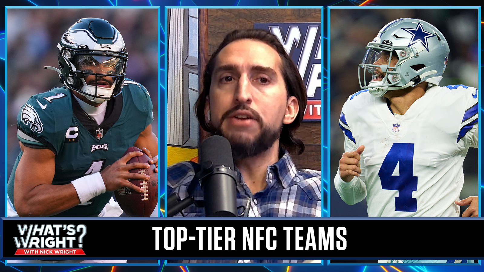 Nick Wright explique que les Eagles, les 49ers et les Cowboys sont les trois meilleures équipes de la NFC. 