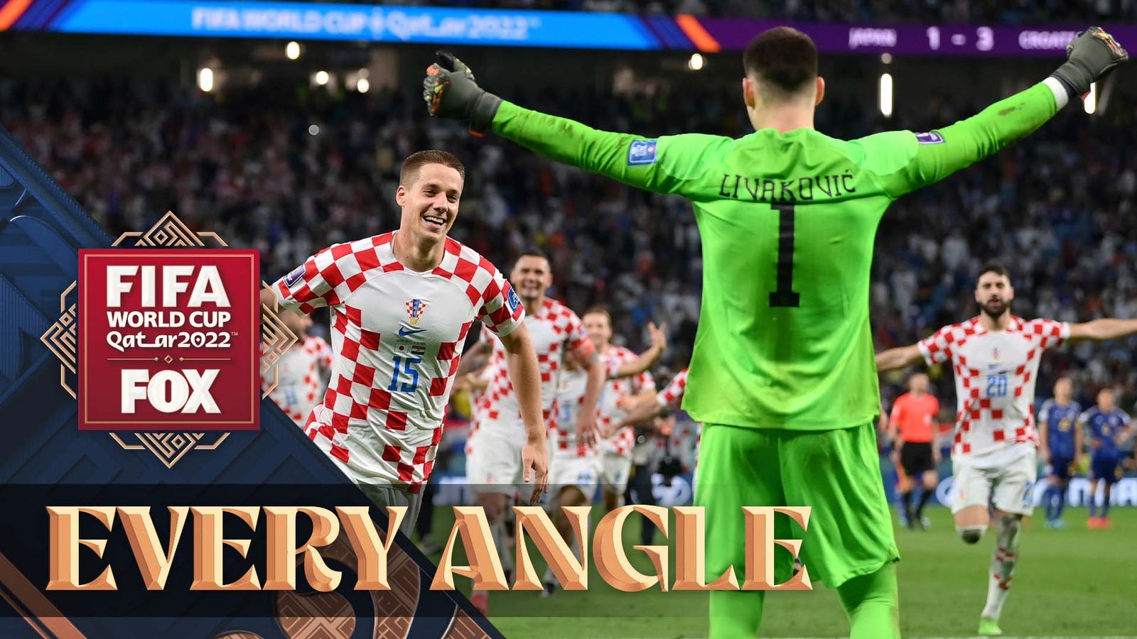 Croatia's Dominik Livakovic KEEPING ANIMAL against Brazil at the 2022 FIFA World Cup |  FOX FOOTBALL