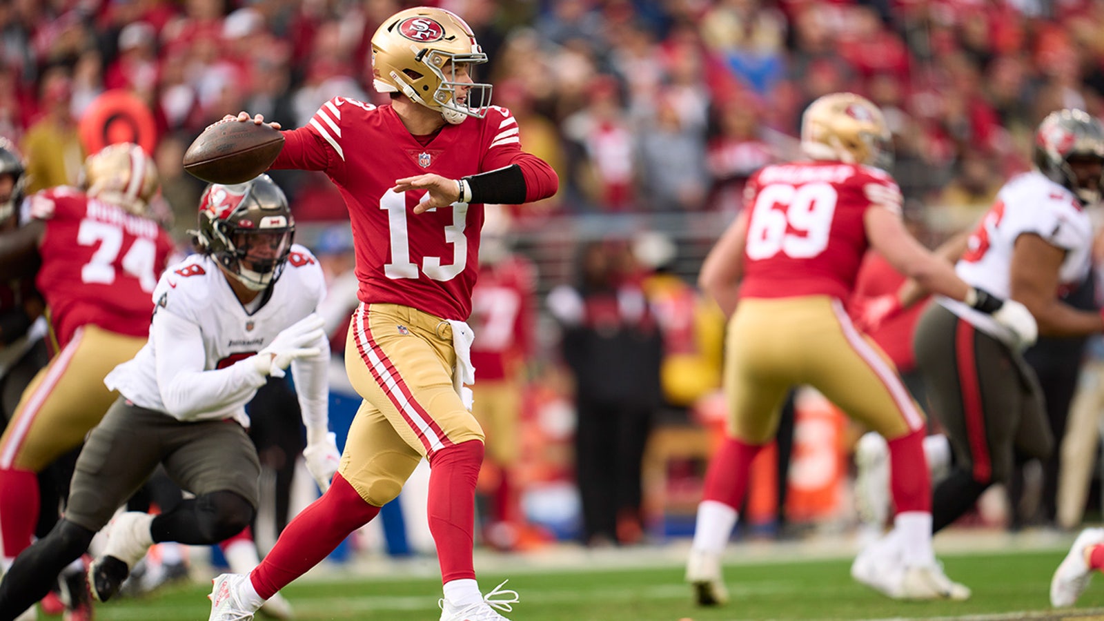Brock Purdy led the San Francisco 49ers to a commanding victory over Tom Brady and the Tampa Bay Buccaneers.