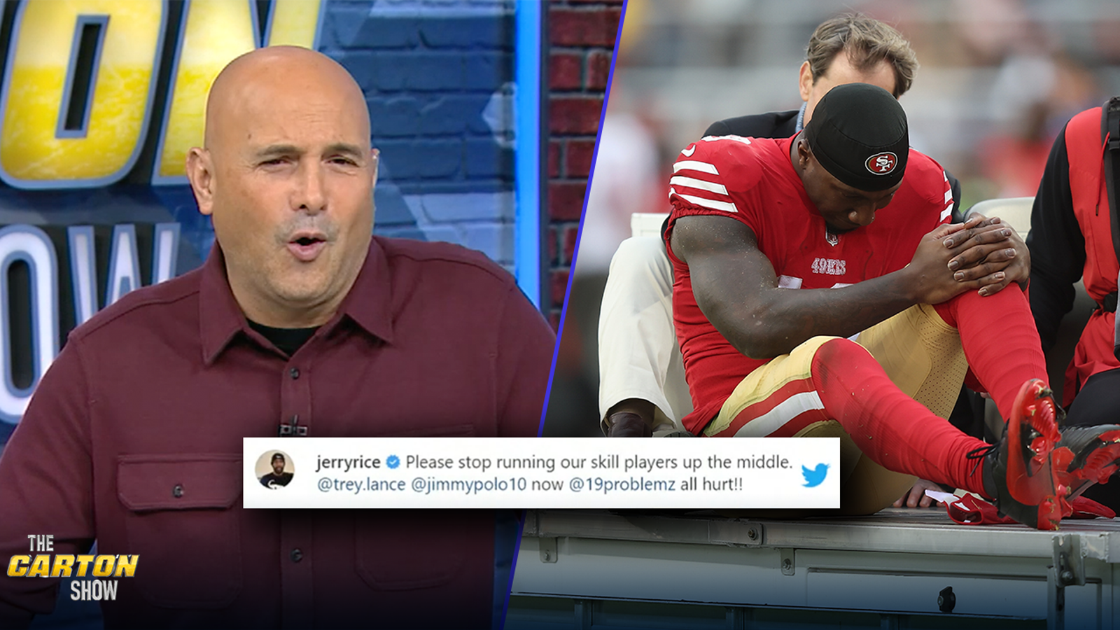 Jerry Rice blames 49ers' playcalling for Deebo's injury