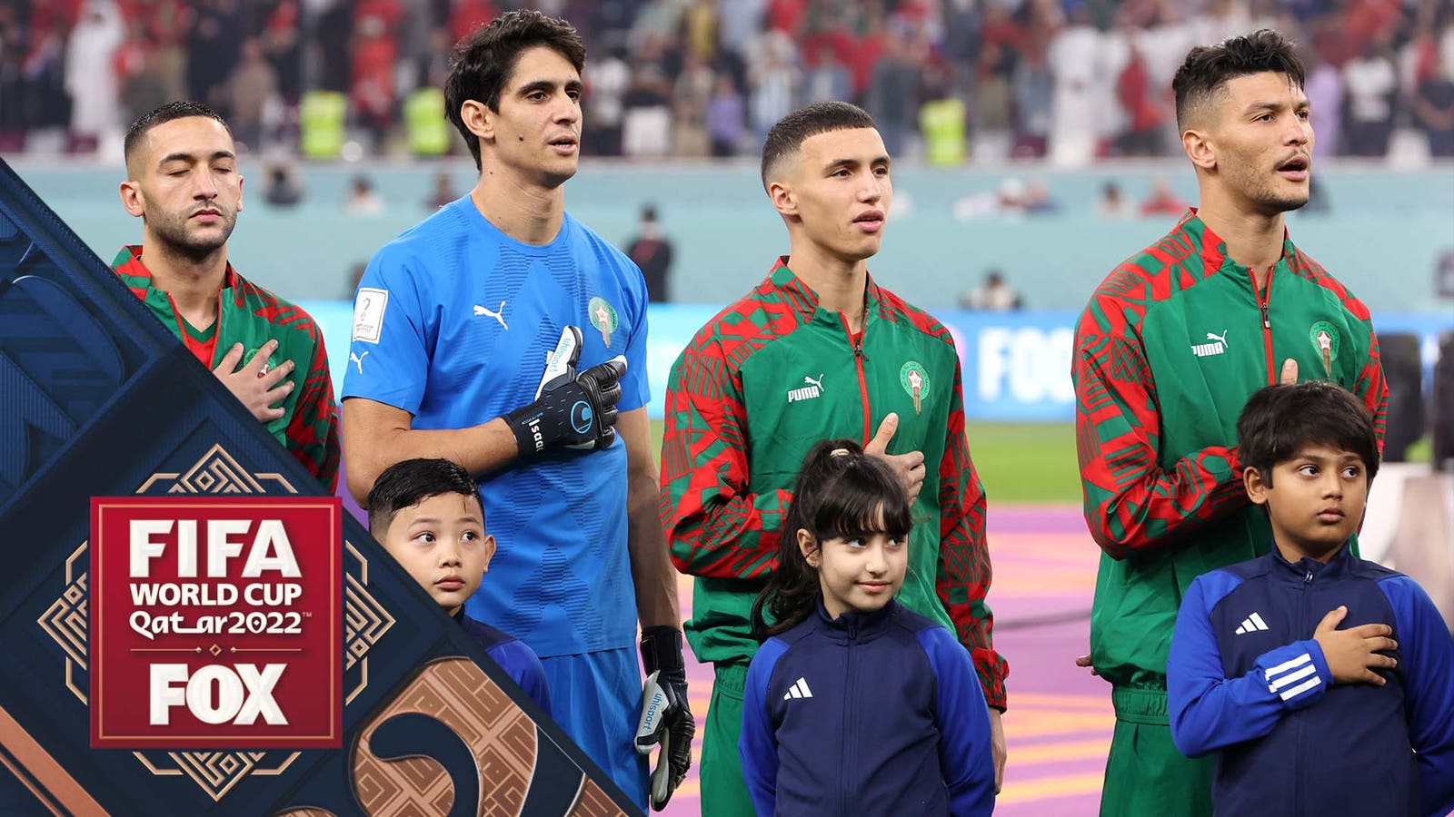 Thoát khỏi Croatia và Maroc và quốc ca của họ trước trận tranh hạng ba
