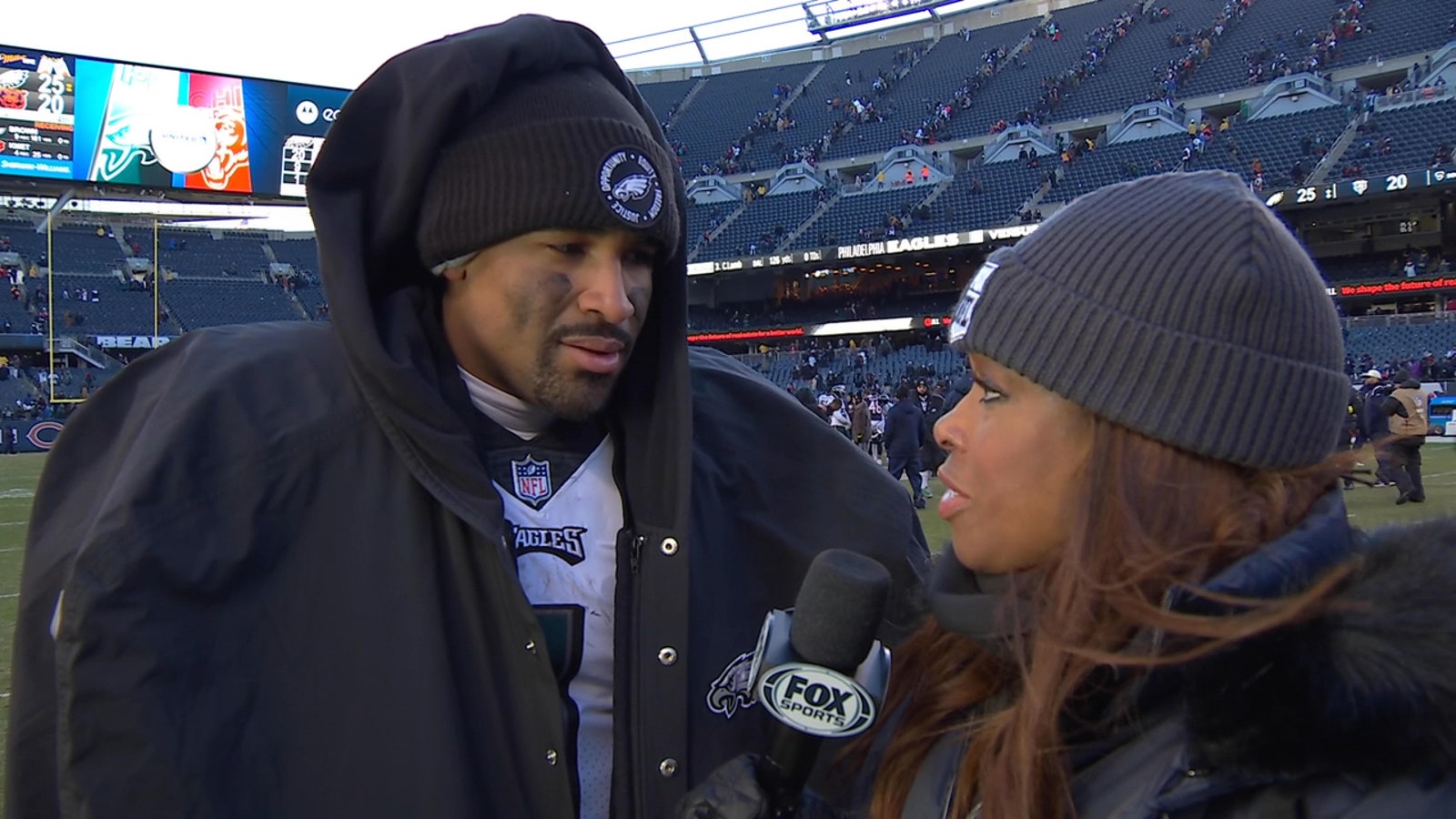 Jalen Hurts talks Eagles perseverance against Bears