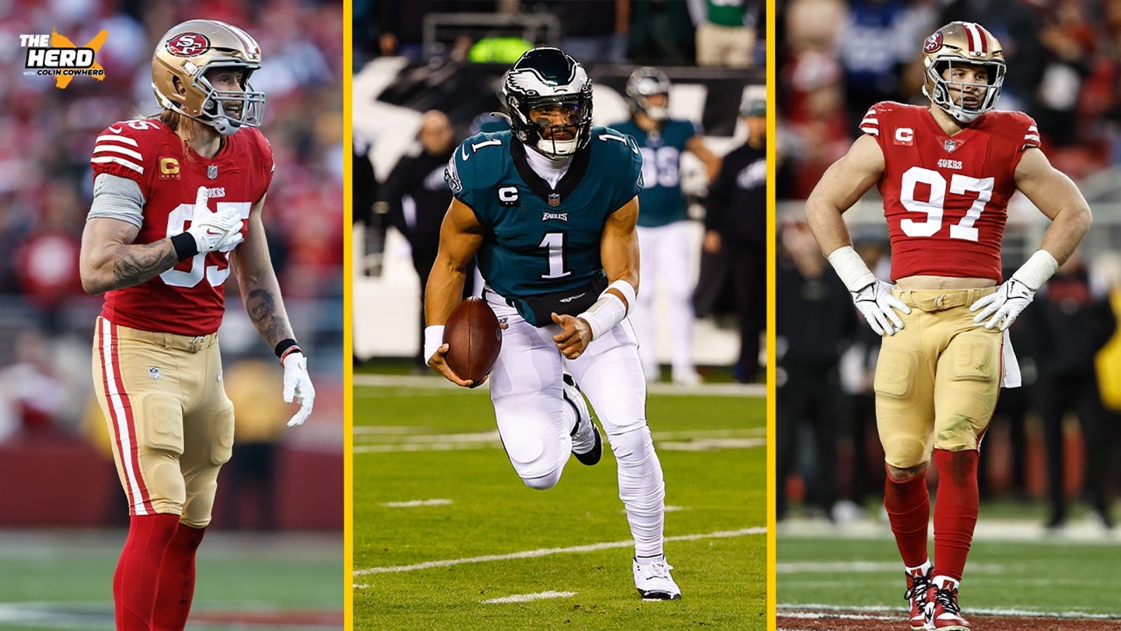 Jalen Hurts, Nick Bosa and George Kittle are Colin's best players in the NFC Championship Game