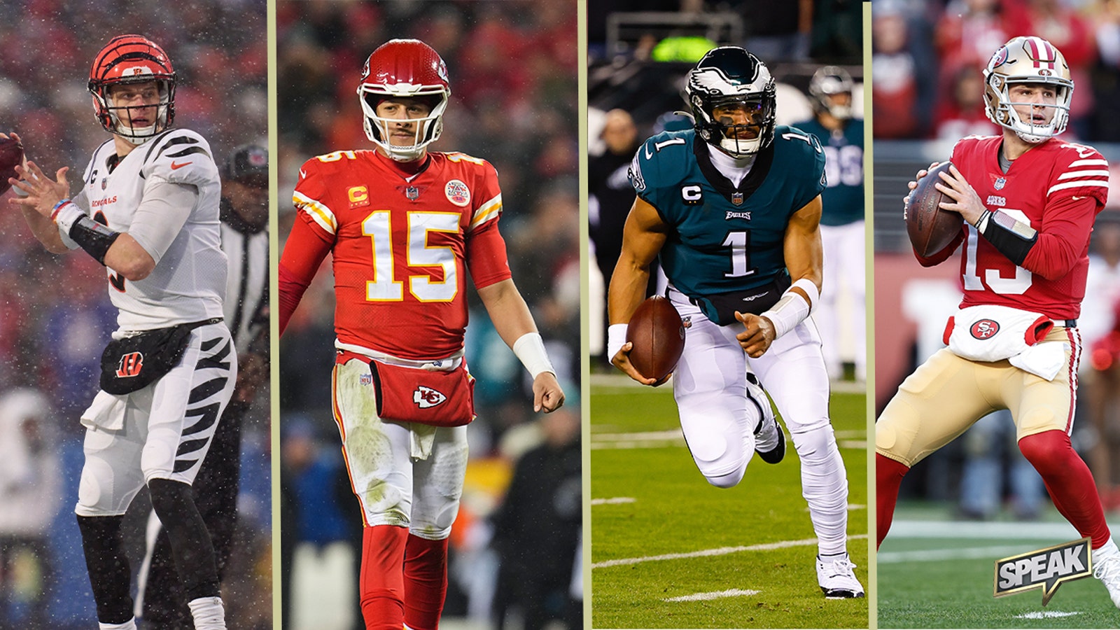 Does Burrow, Mahomes, Hurts or Purdy have the most to gain from a SB run?