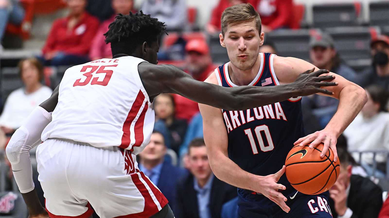 Azuolas Tubelis' double-double leads Arizona over Washington State