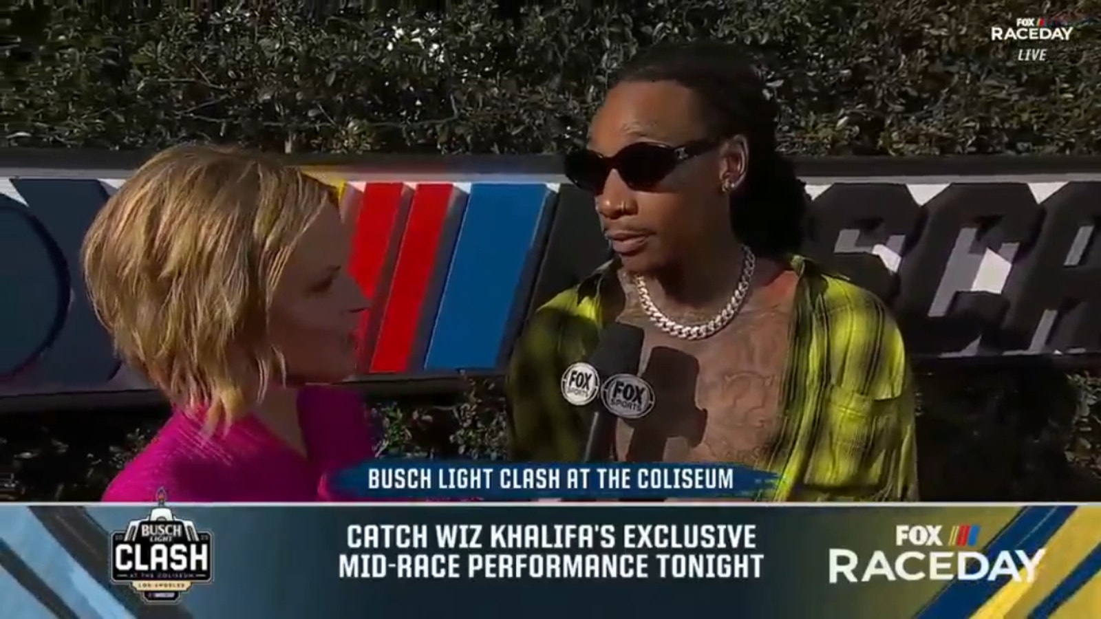 Wiz Khalifa on his mid-race performance at NASCAR's Clash at the Coliseum