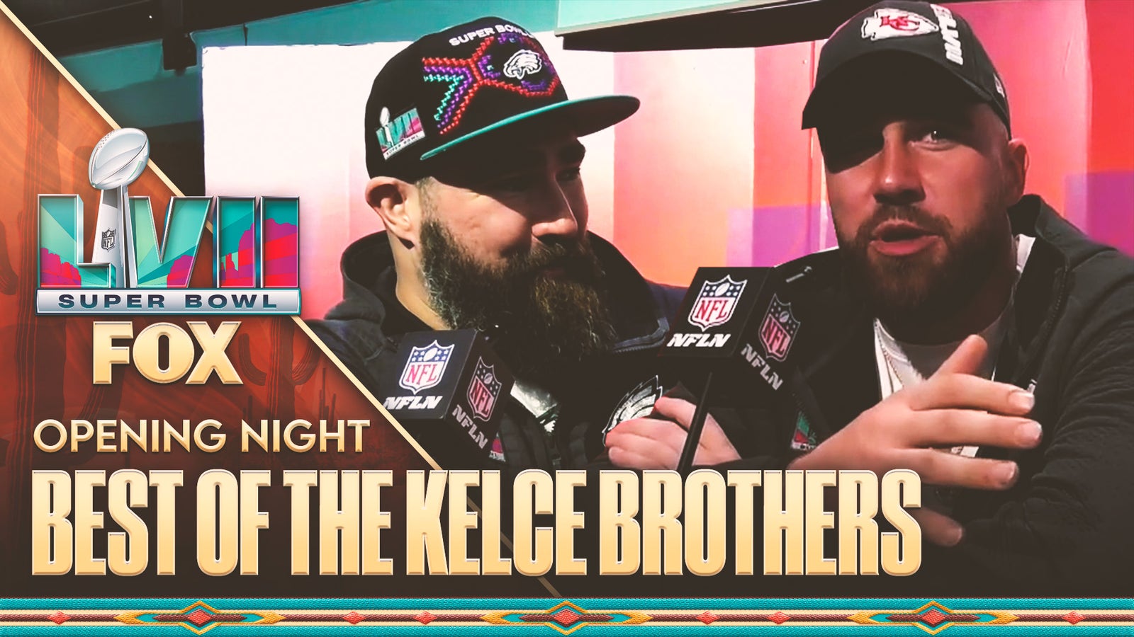 Jason and Travis Kelce's hilarious moments from Super Bowl's opening night