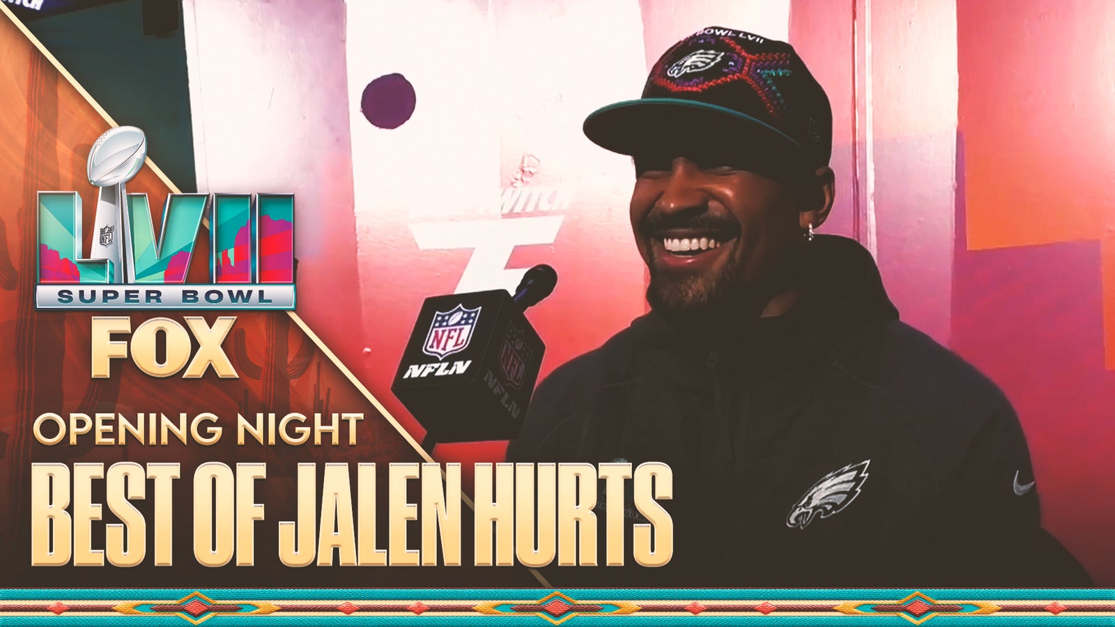 Eagles QB Jalen Hurts' best moments from Super Bowl opening night