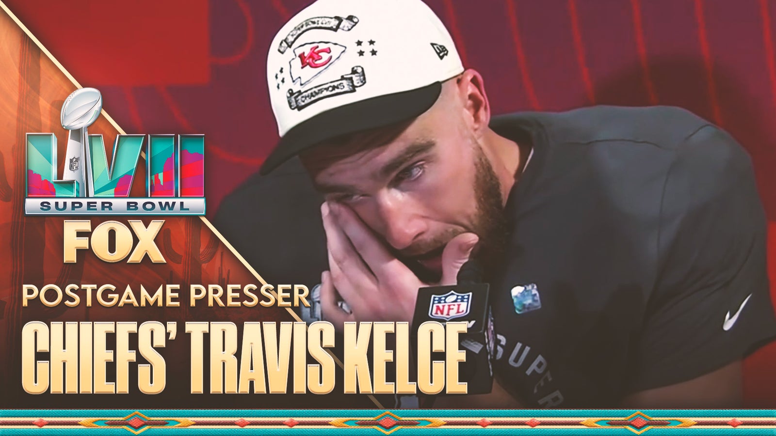 Travis Kelce emotional speaking about brother at Super Bowl - Los