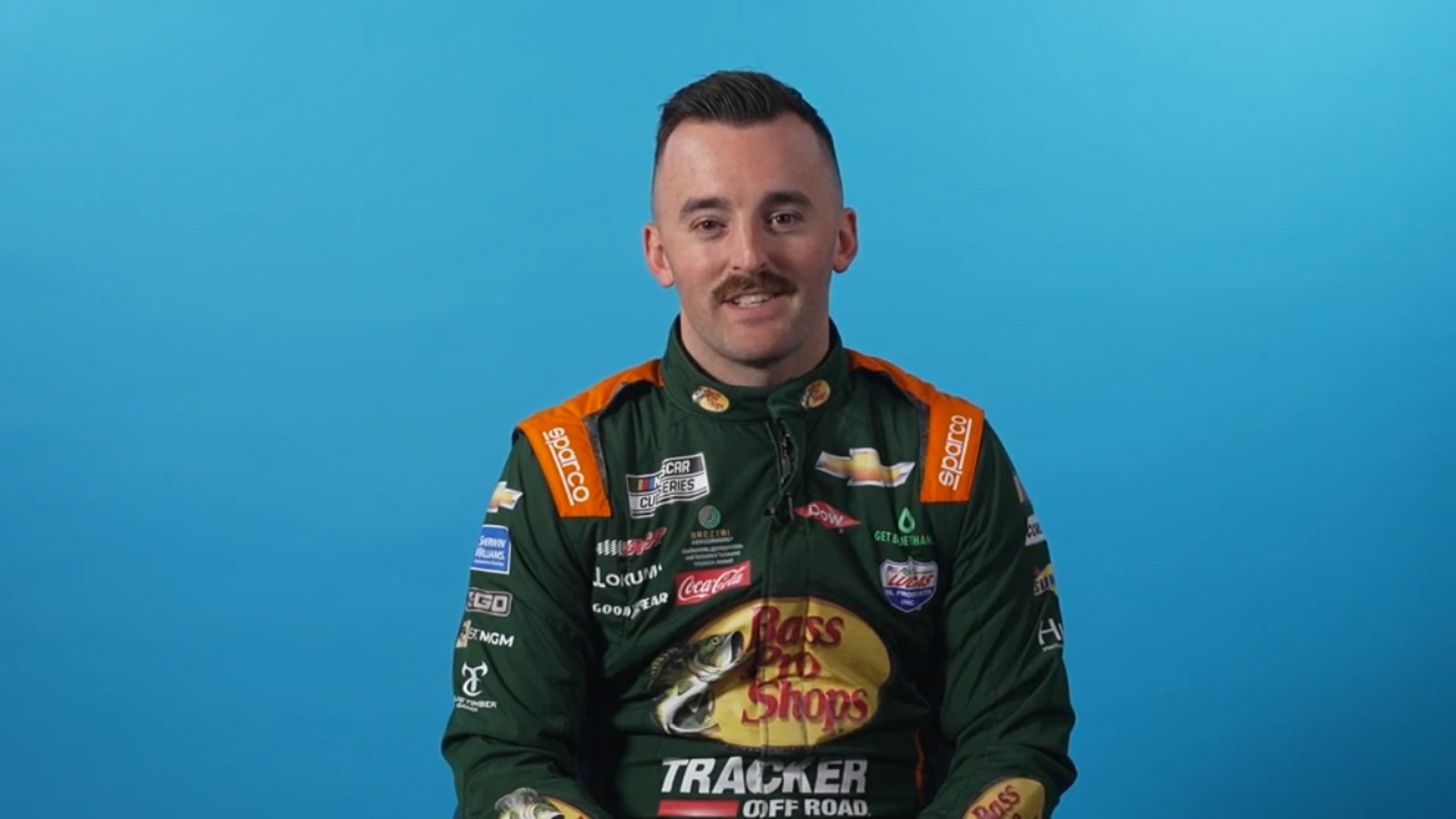 Austin Dillon looks at a photo of himself from '98